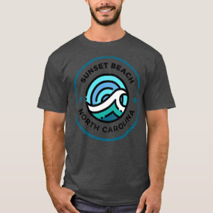 Camiseta Sunset Beach North olina Summertime Waves 1