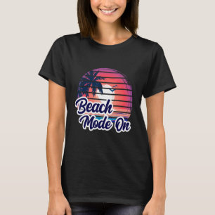 Camiseta Sunset Beach Palm Tree Modo De Verano En La Vacaci