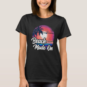 Camiseta Sunset Beach Palm Tree Modo De Verano En La Vacaci
