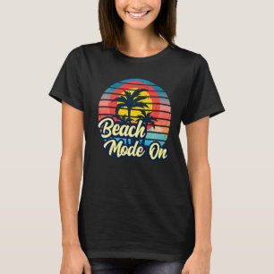 Camiseta Sunset Beach Palm Tree Modo De Verano En La Vacaci