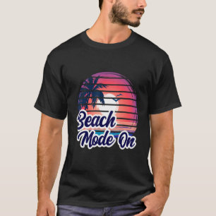 Camiseta Sunset Beach Palm Tree Modo De Verano En La Vacaci