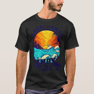 Camiseta Sunset Beach Retro Kauai Hawaii Familia Coincidien