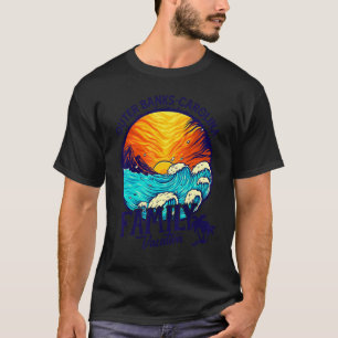 Camiseta Sunset Beach Retro Outer Banks Carolina Family Vac