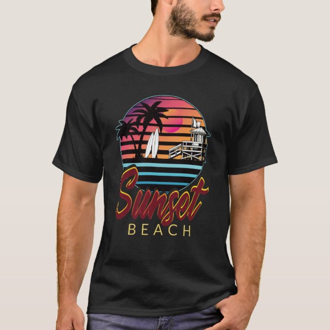 Camiseta Sunset Beach Vibes Vacation Humorous Saying (Anverso)
