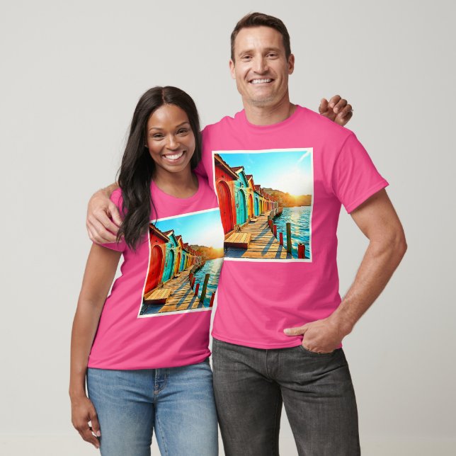 Camiseta Sunset Bliss: Hues costeros (Unisexo)