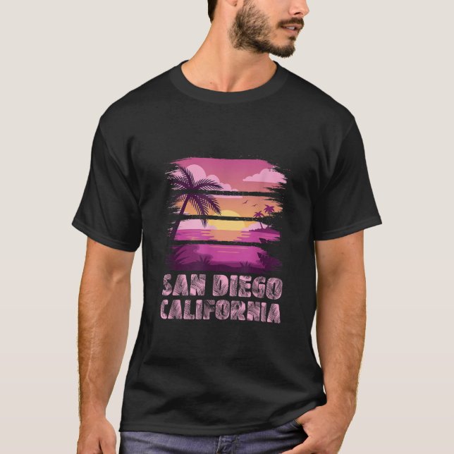 Camiseta Sunset California San Diego Summer Vacation Beach (Anverso)