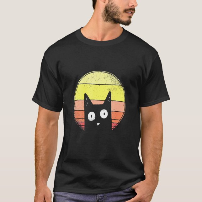 Camiseta Sunset Cat Y Vintage (Anverso)