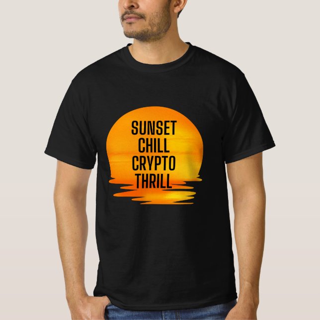 Camiseta Sunset Chill Crypto Thrill (Anverso)