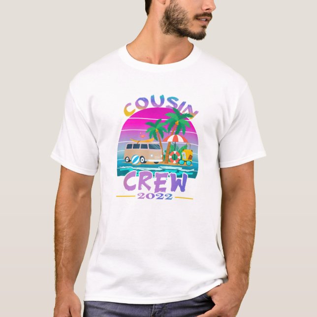 Camiseta Sunset Cousin Crew Vacation 2022 Beach Cruise Fami (Anverso)