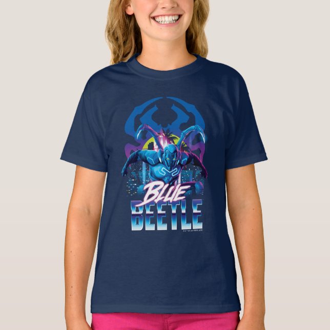 Camiseta Sunset de Blue Beetle Retrowave City (Anverso)