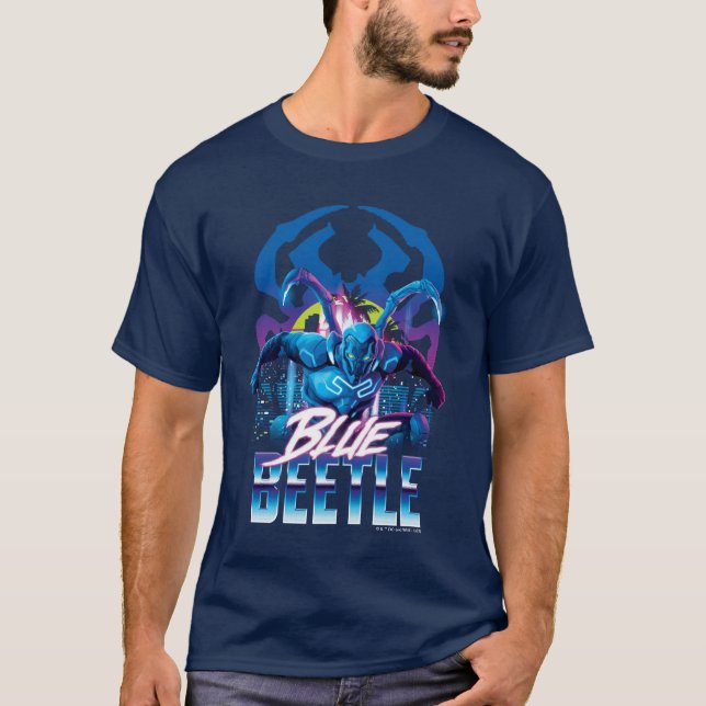 Camiseta Sunset de Blue Beetle Retrowave City (Anverso)