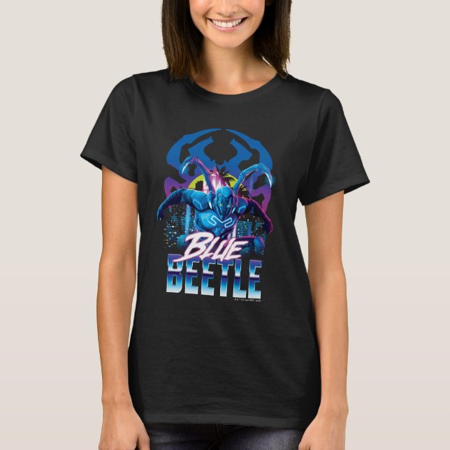Camiseta Sunset de Blue Beetle Retrowave City (Anverso)