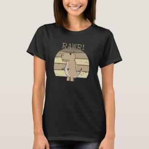 Camiseta Sunset de dinosaurio T-Rex Personalizado de Sepia