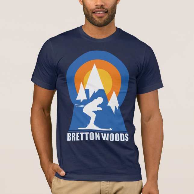 Camiseta Sunset de esquí de montaña Retro Bretton Woods (Anverso)
