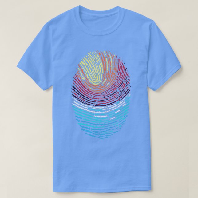 Camiseta Sunset de huellas digitales (Diseño del anverso)