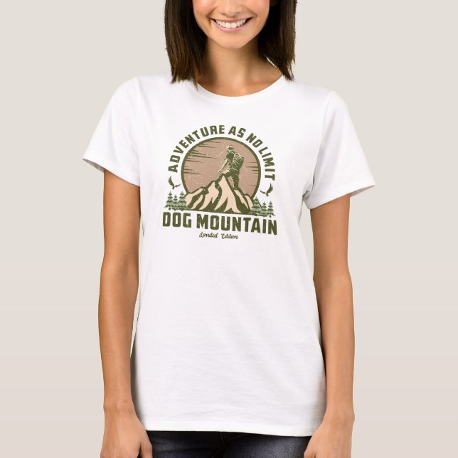 Camiseta Sunset de la montaña Retro Dog (Anverso)