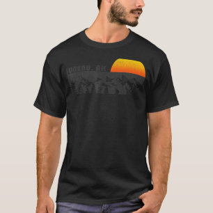 Camiseta Sunset de la montaña Retro Juneau Alaska