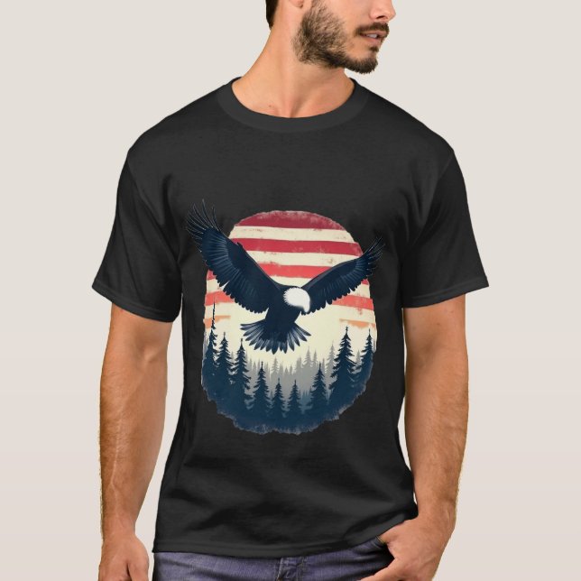 Camiseta Sunset de la Selva de Águila Americana (Anverso)