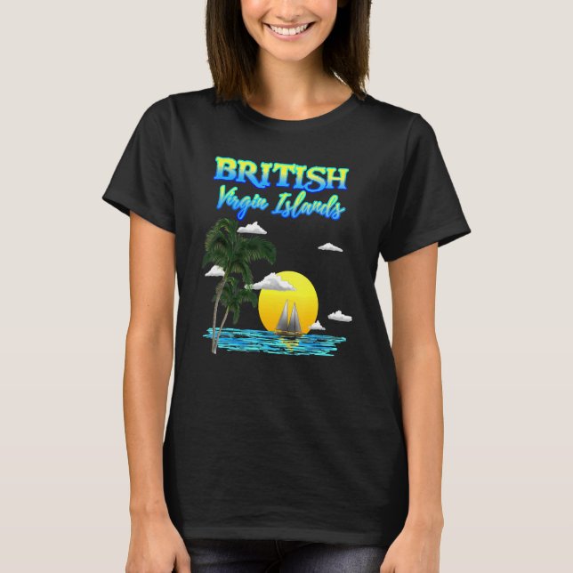 Camiseta Sunset de las Islas Vírgenes Británicas (Anverso)