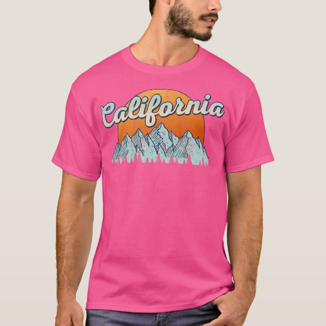 Camiseta Sunset de las montañas de los souvenirs de Califor (Anverso)
