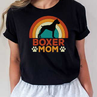 Camiseta Sunset de mamá de perro de Boxer de época