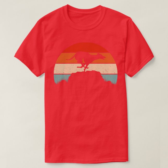 Camiseta Sunset de perro de Greyhound (Diseño del anverso)