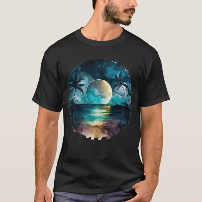 Camiseta Sunset de playa exótica (Anverso)