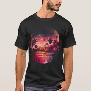 Camiseta Sunset de playa tropical