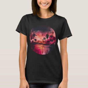 Camiseta Sunset de playa tropical