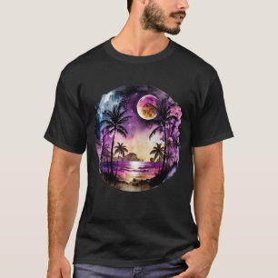 Camiseta Sunset de playa tropical