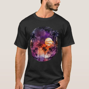 Camiseta Sunset de playa tropical