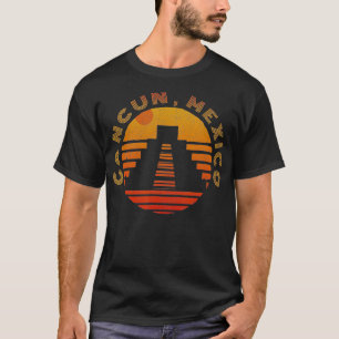 Camiseta Sunset de recuerdo del templo maya de Cancún Méxic