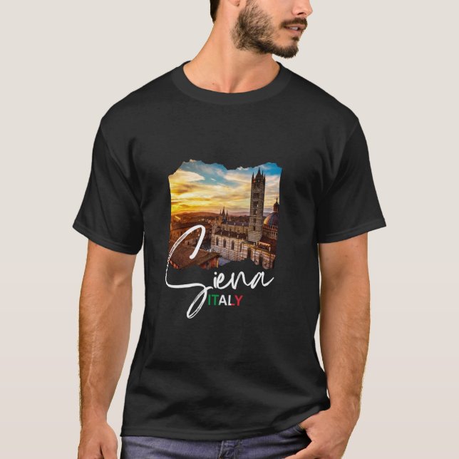 Camiseta Sunset de recuerdo toscano de Siena en Siena (Anverso)