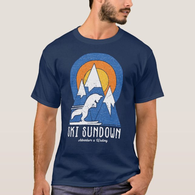 Camiseta Sunset de Retro Ski (Anverso)