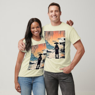 Camiseta Sunset de Samurai: Viaje reflexivo