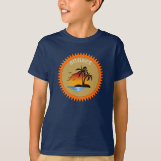 Camiseta Sunset de verano moderno