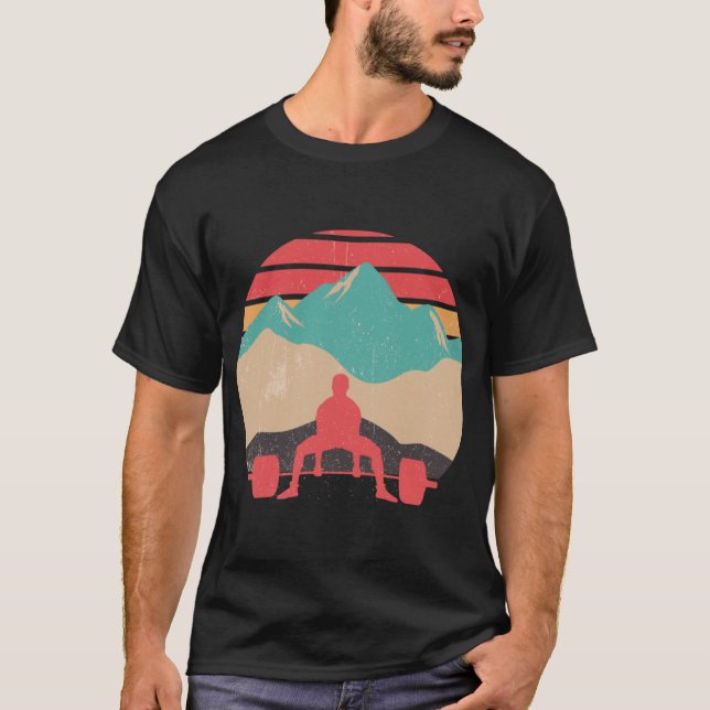 Camiseta Sunset Deadlifts Powerlifting divertido (Anverso)