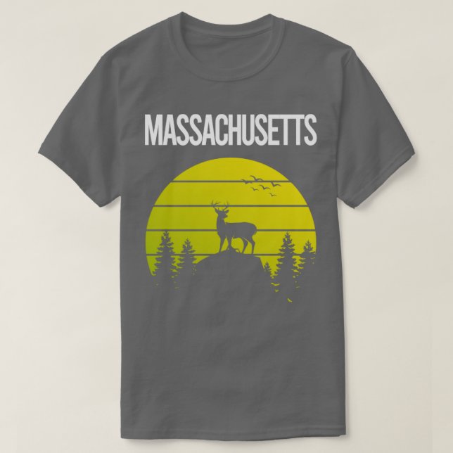 Camiseta Sunset Deer Massachusetts (Diseño del anverso)