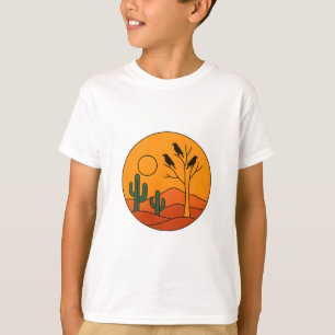 Camiseta Sunset del desierto con cuervos - Audaz Wilderness
