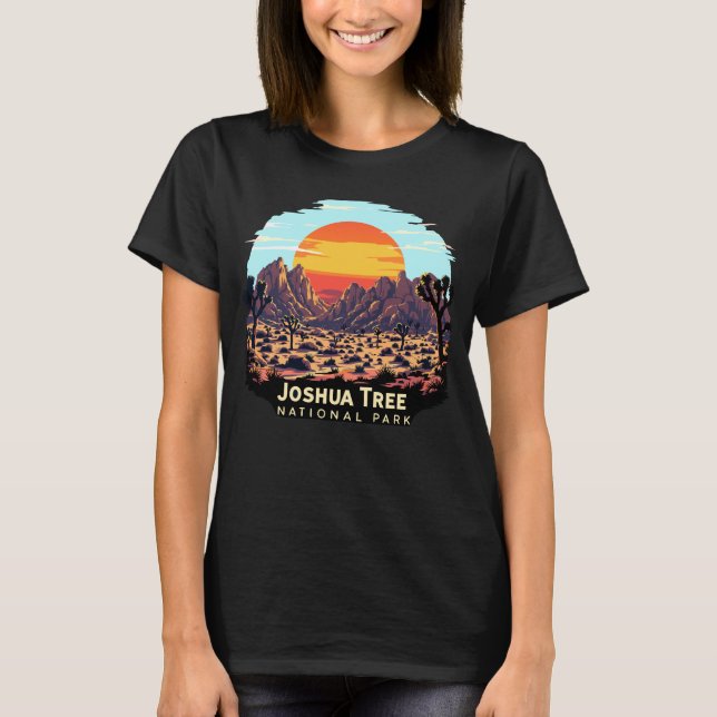 Camiseta Sunset del desierto del Parque Nacional del Árbol  (Anverso)