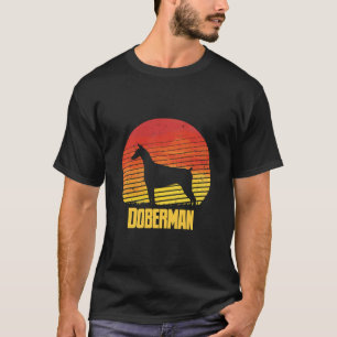 Camiseta Sunset Doberman Guay Sunshine Dog Silhouette De Un