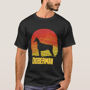 Camiseta Sunset Doberman Guay Sunshine Dog Silhouette De Un