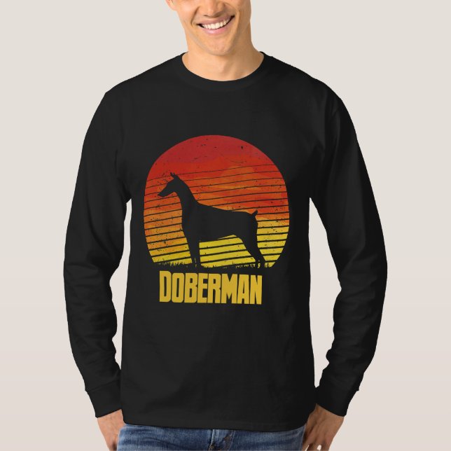 Camiseta Sunset Doberman Guay Sunshine Dog Silhouette De Un (Anverso)