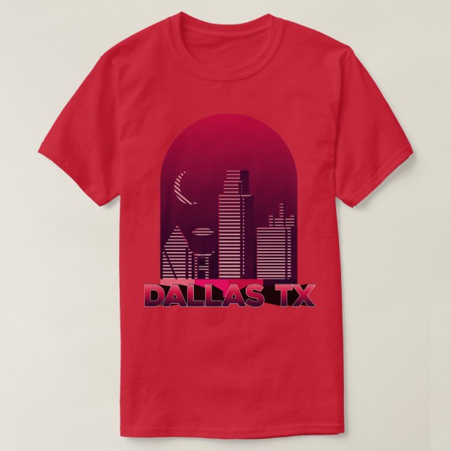 Camiseta Sunset en Dallas Texas TShirt (Diseño del anverso)