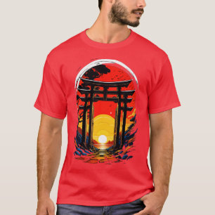 Camiseta Sunset Gate Arte Torii Japonés