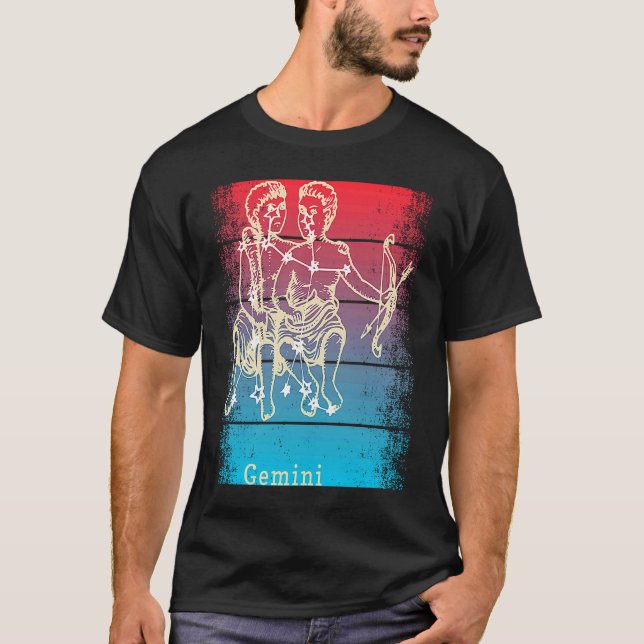Camiseta Sunset Gemini Zodiac (Anverso)