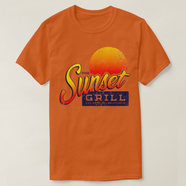 Camiseta Sunset Grill (Diseño del anverso)
