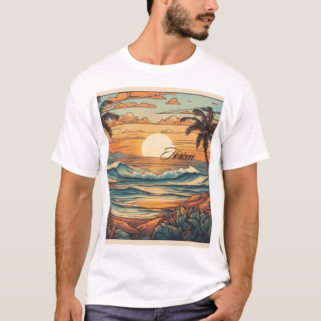 Camiseta "Sunset Horizon Beach Vibes T-Shirt (Anverso)