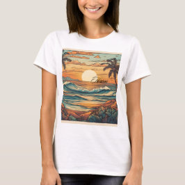 Camiseta Sunset Horizon Beach Vibes T-Shirt