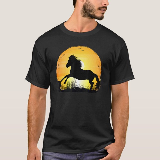 Camiseta Sunset Horse Breed Silhouette   Appaloosa (Anverso)